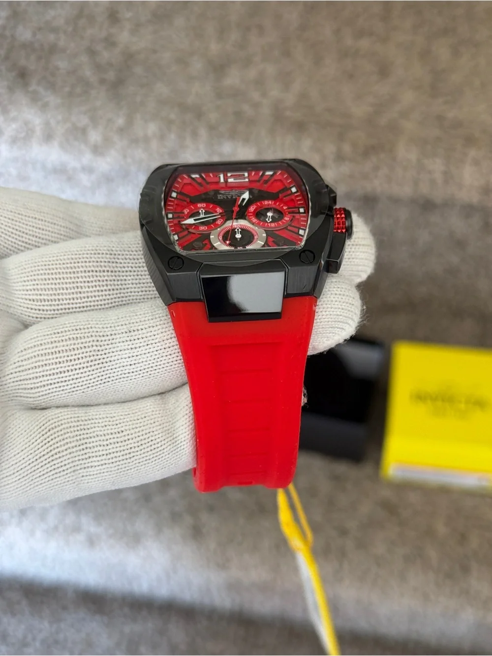 Invicta racing red  & Black Chronograph Watch Mens